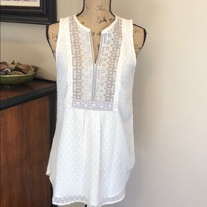 NWOT One September Stitched Pattern Top - Sz XS